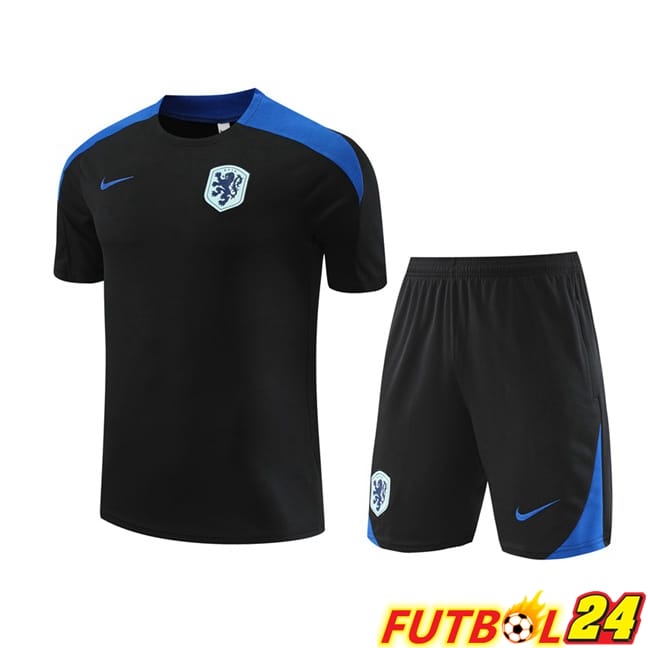 Camiseta Entrenamiento Países Bajos + Cortos Negro 2024/2025