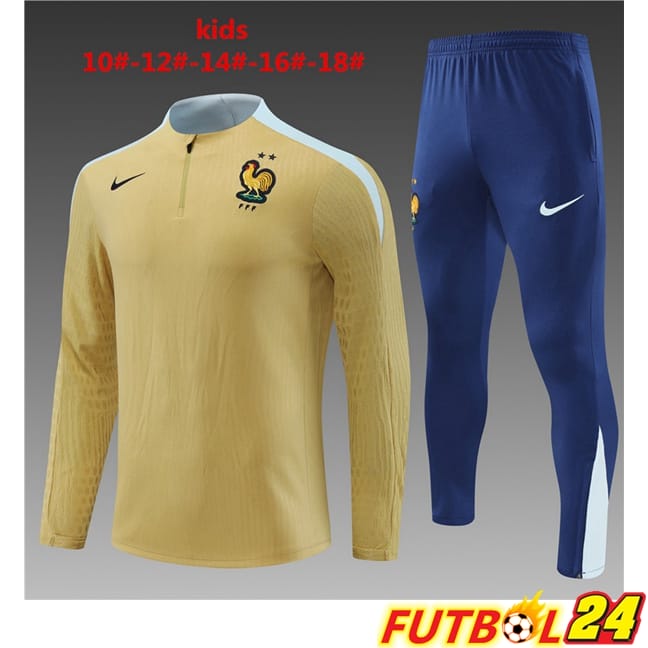 Chandal Equipos De Futbol Francia Ninos Amarillo 2024/2025