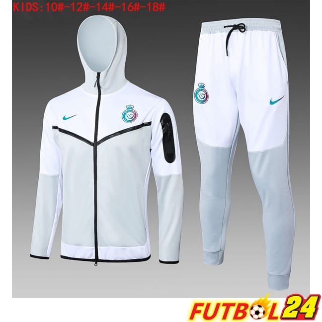 Chaqueta Con Capucha Chandal Futbol Al-Nassr FC Ninos Blanco 2024/2025