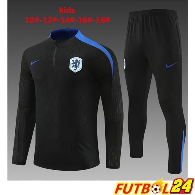 Chandal Equipos De Futbol Países Bajos Ninos Negro 2024/2025