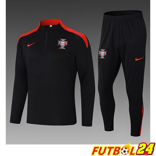 Chandal Equipos De Futbol Portugal Ninos Negro 2024/2025