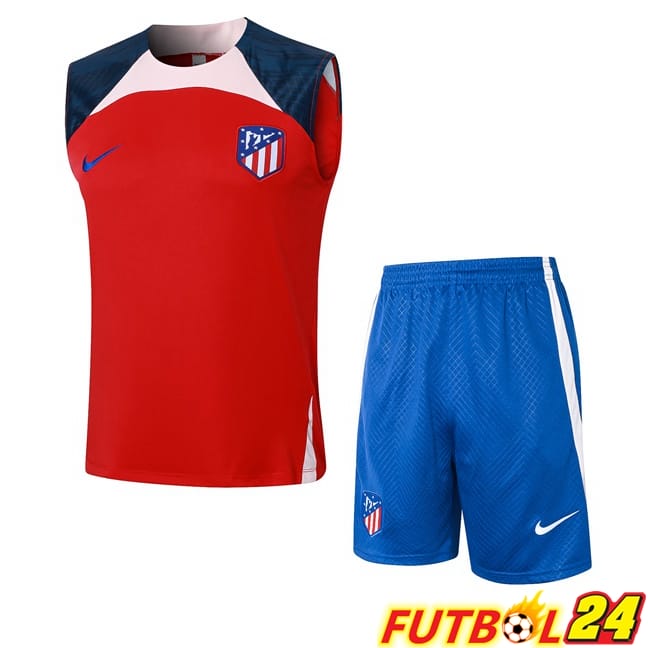 Chalecos De Futbol Atletico Madrid + Cortos Rojo 2024/2025