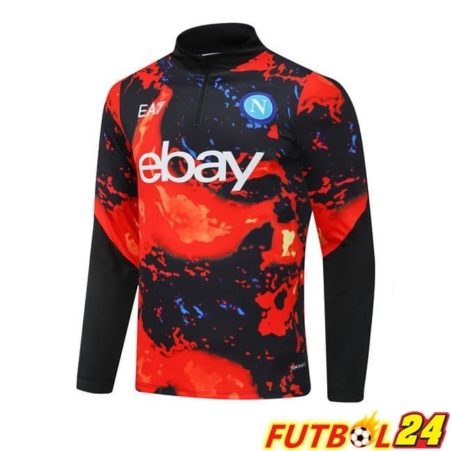 Sudadera De Entrenamiento SSC Napoli Rojo Negro 2024/2025