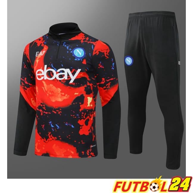 Chandal Equipos De Futbol SSC Napoli Ninos Rojo Negro 2024/2025