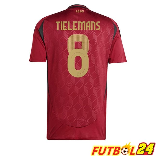 Camiseta Nacional Bélgica (TIELEMANS 8) Primera UEFA Euro 2024