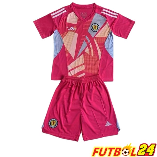 Camisetas De Futbol Escocia Ninos Portero Rosado 2024/2025