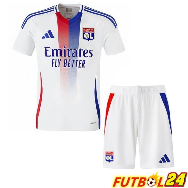 Camisetas De Futbol lyon OL Ninos Primera Blanco 2024/2025