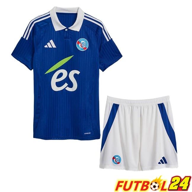 Camisetas De Futbol RC Strasbourg Alsace Ninos Primera Azul 2024/2025