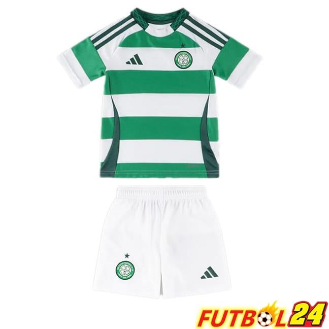 Camisetas De Futbol Celtic FC Ninos Primera Verde Blanco 2024/2025