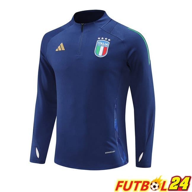Sudadera De Entrenamiento Italia Azul Real 2024/2025