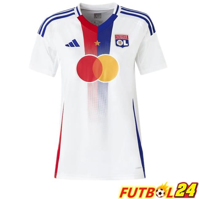Camisetas De Futbol lyon OL Mujer Primera Blanco 2024/2025