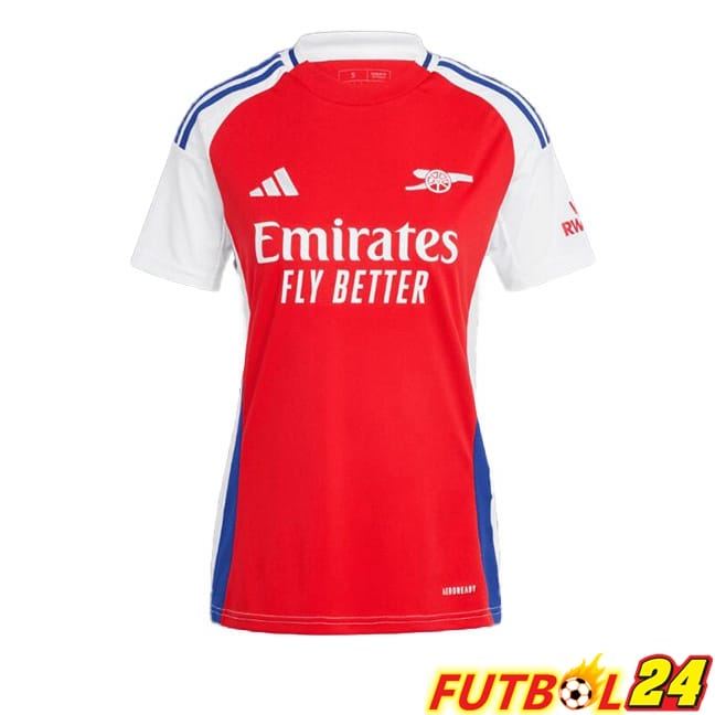 Camisetas De Futbol Arsenal Mujer Primera Rojo Blanco 2024/2025