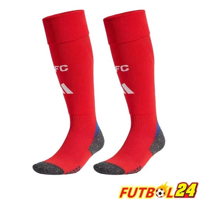 Calcetines De Futbol Arsenal Primera Rojo Blanco 2024/2025