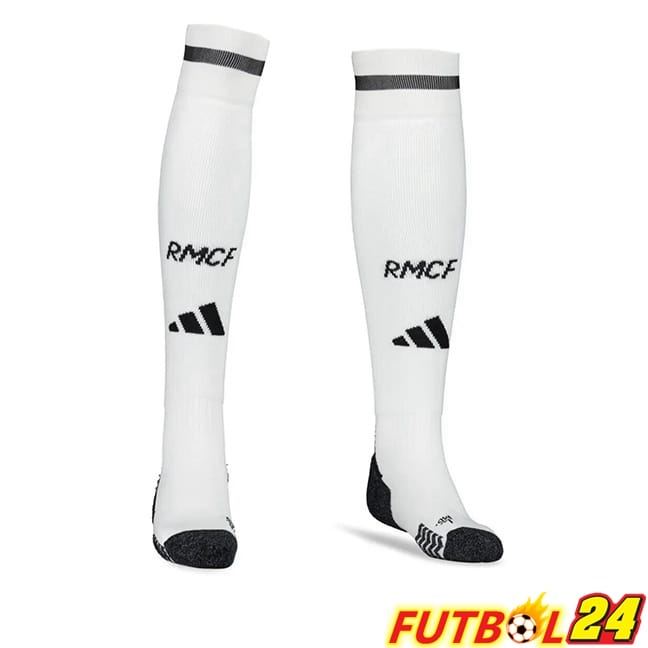 Calcetines De Futbol Real Madrid Primera Blanco 2024/2025