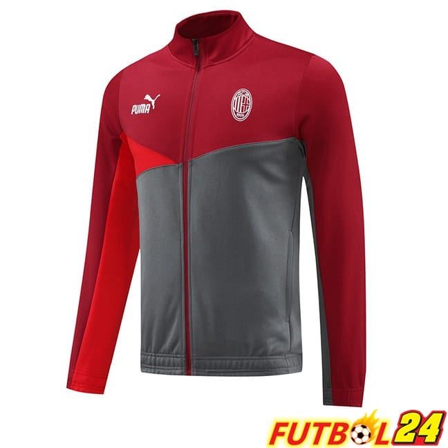 Chaquetas De Futbol AC Milan Rojo Gris 2024/2025