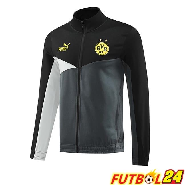 Chaquetas De Futbol Dortmund BVB Negro Gris 2024/2025
