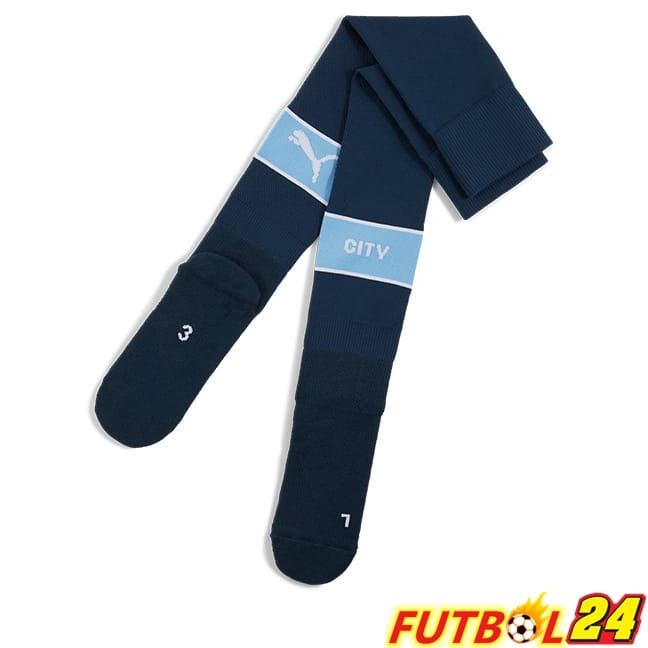 Calcetines De Futbol Manchester City Primera Azul Real 2024/2025