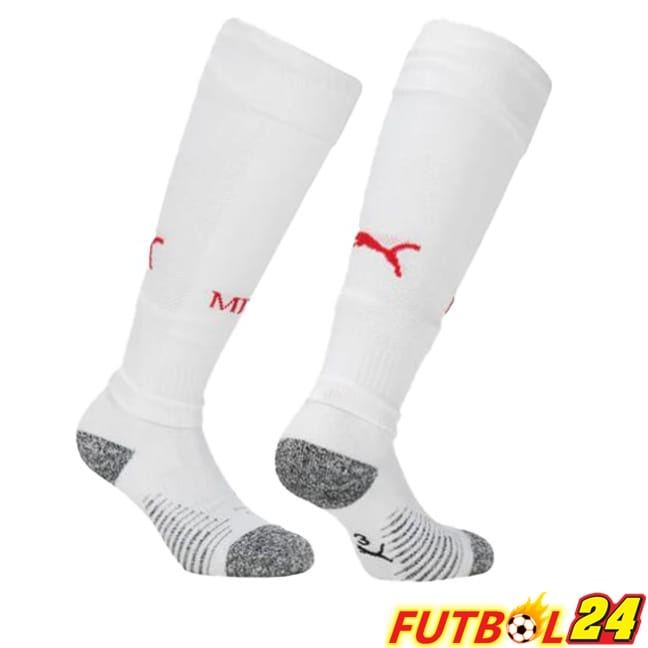 Calcetines De Futbol AC Milan Primera Rojo Blanco 2024/2025