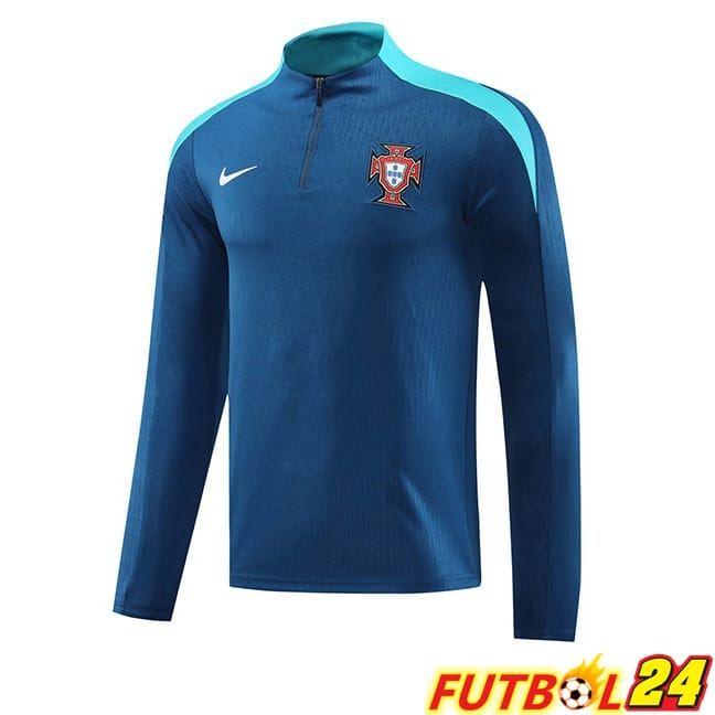 Sudadera De Entrenamiento Portugal Azul Real 2024/2025