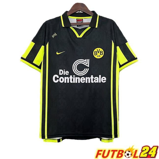 Camisetas De Futbol Dortmund BVB Retro Segunda Negro 1996-1997