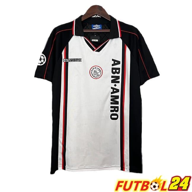 Camisetas De Futbol AFC Ajax Retro Segunda Blanco Negro 1998-1999