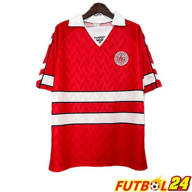 Camisetas De Futbol Dinamarca Retro Primera Rojo 1988