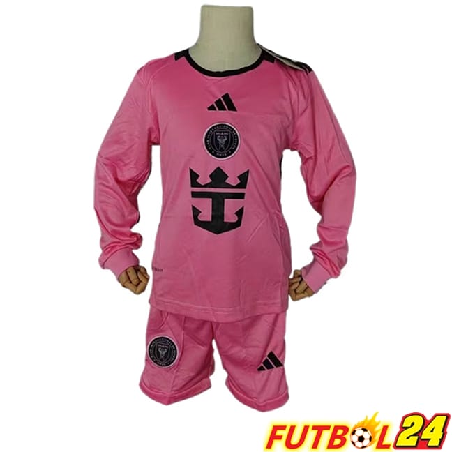 Camisetas De Futbol Inter Miami CF Ninos Primera Manga Larga 2024/2025