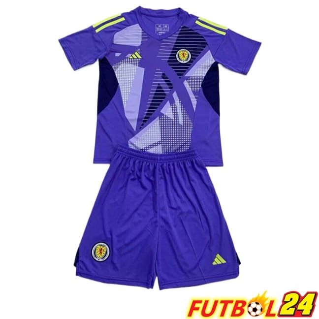 Camisetas De Futbol Escocia Ninos Portero Púrpura 2024/2025