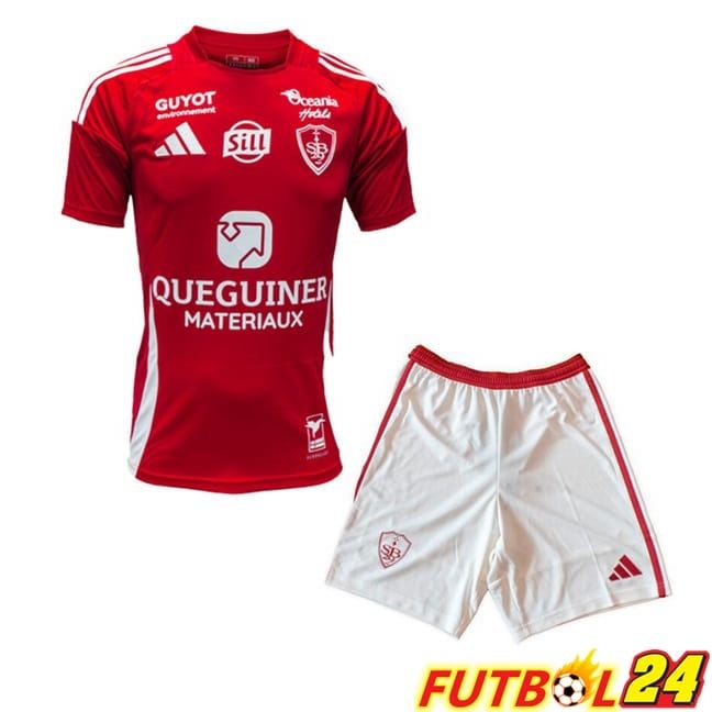 Camisetas De Futbol Stade Brestois Ninos Primera Rojo 2024/2025