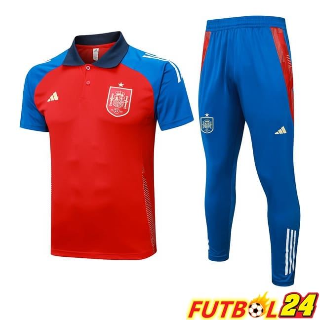 Camiseta Polo España + Pantalones Rojo 2024/2025