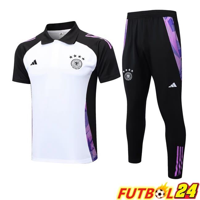 Camiseta Polo Alemania + Pantalones Blanco 2024/2025