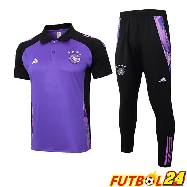 Camiseta Polo Alemania + Pantalones Púrpura 2024/2025