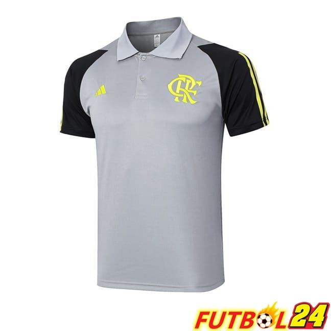 Camiseta Polo Flamengo Gris 2024/2025