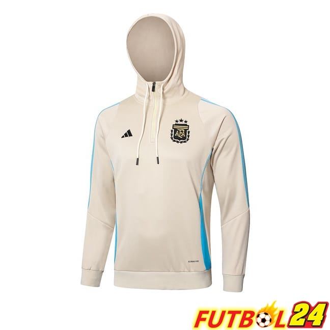Sudadera Con Capucha Argentina Amarillo 2024/2025