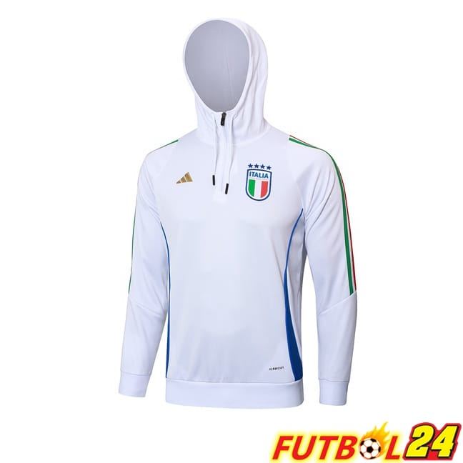 Sudadera Con Capucha Italia Blanco 2024/2025