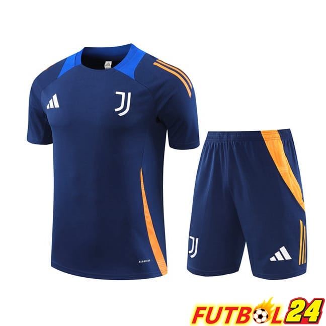 Camiseta Entrenamiento Juventus + Cortos Azul Real 2024/2025