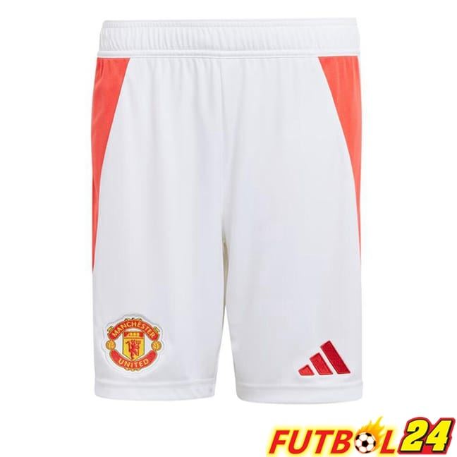 Cortos de Futbol Manchester United Primera Blanco 2024/2025