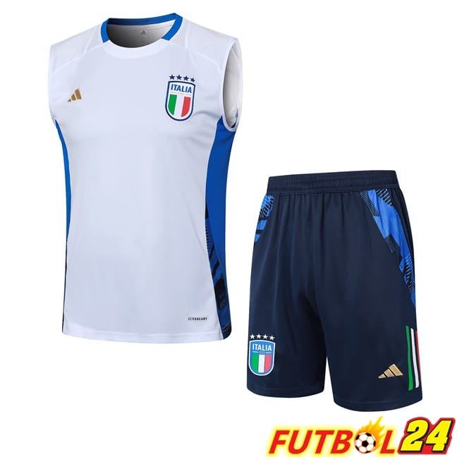 Chalecos De Futbol Italia + Cortos Blanco 2024/2025