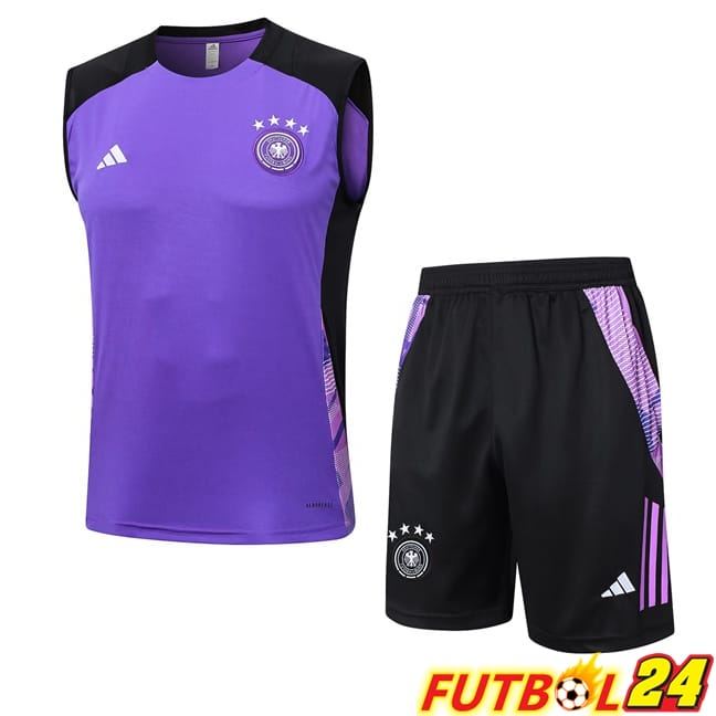 Chalecos De Futbol Alemania + Cortos Púrpura 2024/2025