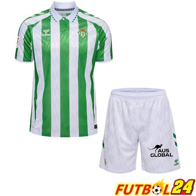 Camisetas De Futbol Real Betis Ninos Primera Verde Blanco 2024/2025
