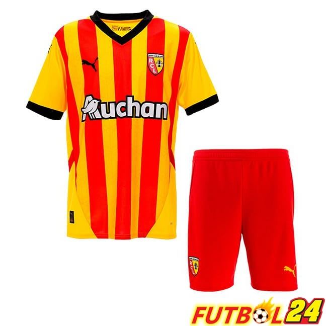 Camisetas De Futbol RC Lens Ninos Primera Amarillo Rojo 2024/2025