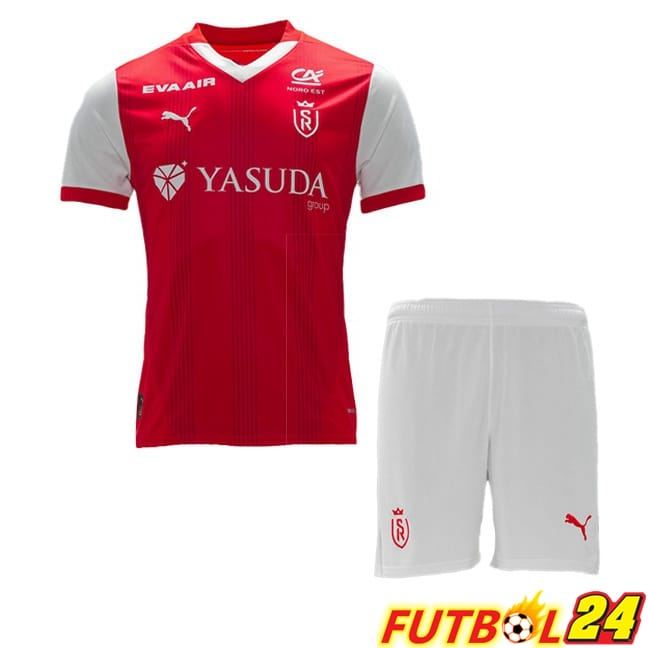 Camisetas De Futbol Stade de Reims Ninos Primera Rojo 2024/2025