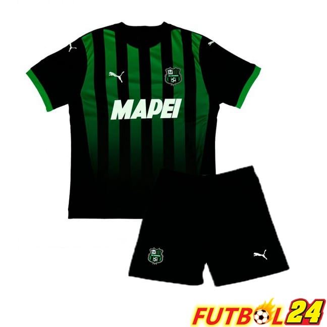 Camisetas De Futbol US Sassuolo Ninos Primera Verde Negro 2024/2025