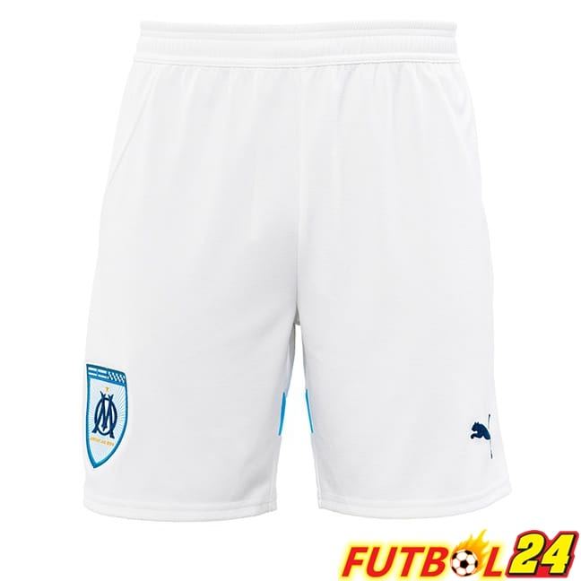 Cortos de Futbol Marsella OM Primera Blanco 2024/2025