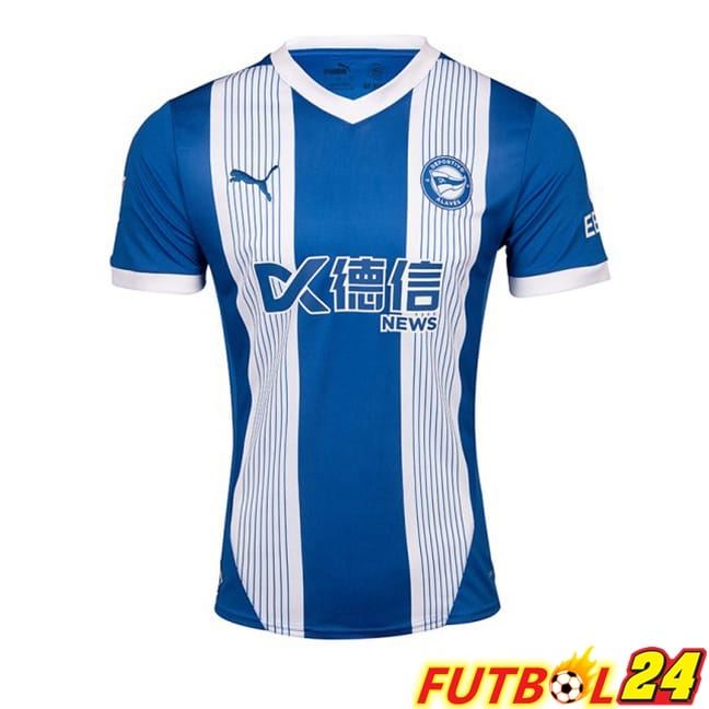 Camisetas De Futbol Deportivo Alaves Primera Azul Blanco 2024/2025