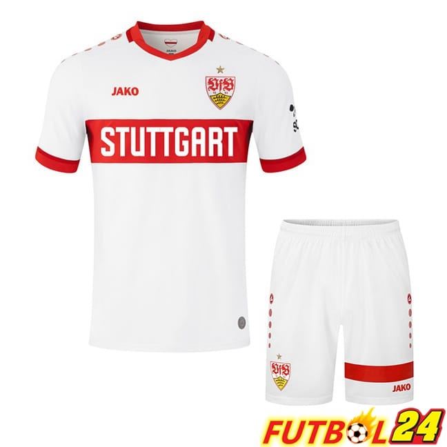 Camisetas De Futbol VfB Stuttgart Ninos Primera Blanco 2024/2025