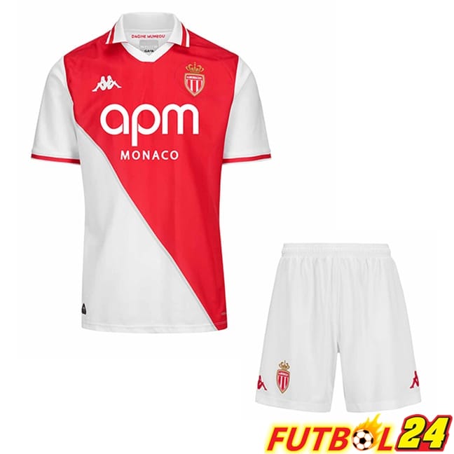 Camisetas De Futbol AS Monaco Ninos Primera 2024/2025