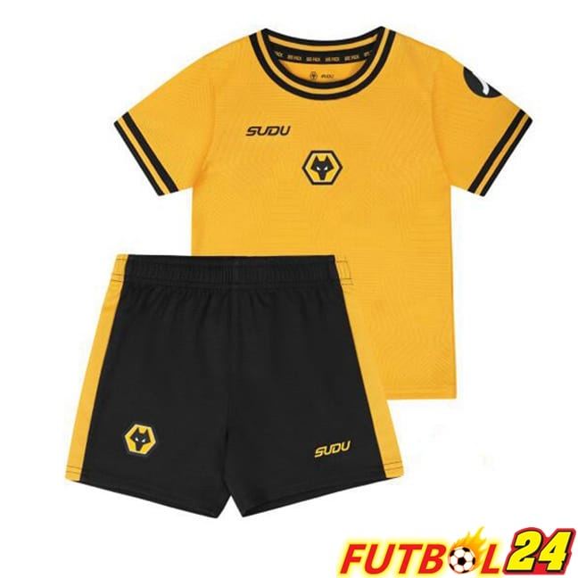 Camisetas De Futbol Wolves Ninos Primera Amarillo 2024/2025