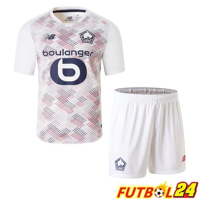Camisetas De Futbol Lille OSC Ninos Segunda Blanco 2024/2025