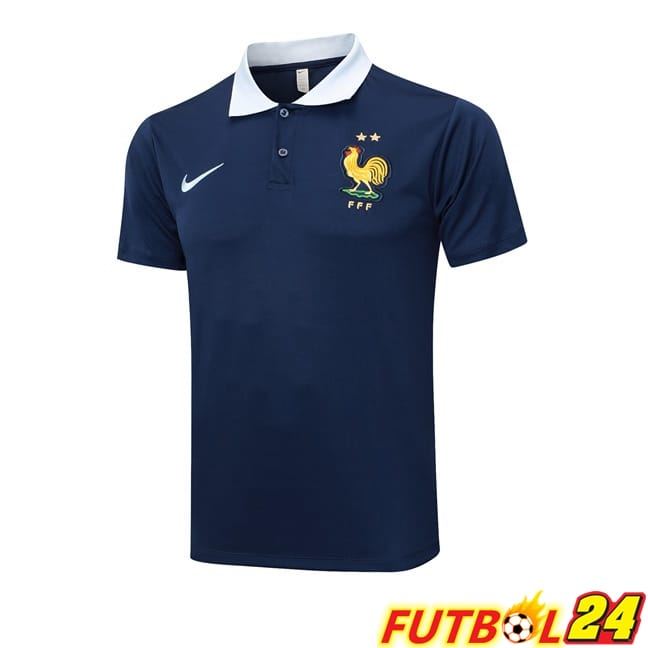 Camiseta Polo Francia Azul Real 2024/2025